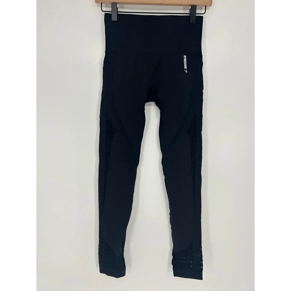 Gymshark Women's Black Razor Cut Out Leggings In Small- Athleisure Activewear